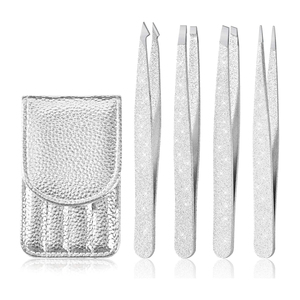 Pince à épiler personnalisée en acier inoxydable or rose, à pointe inclinée, pour l'épilation du visage, outil de beauté et de maquillage - Product Image 1