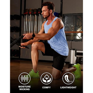 Camiseta Deportiva de Poliéster sin Mangas para Hombre, Chaleco para Gimnasio, Camiseta sin Mangas para Fisicoculturismo, Fitness, Running, Deportiva, Transpirable - Product Image 3