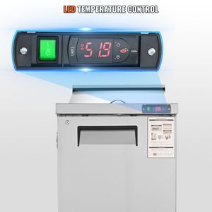 Single-Door 7.42 Cu. Ft. Commercial <b>Kitchen</b> Stainless Steel Refrigerated <b>Prep</b> <b>Table</b> 28-Inch Sandwich Salad Food <b>Prep</b> Equipment - Product Image 6