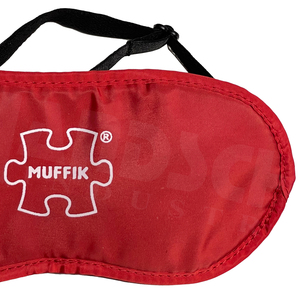 Antifaz de Nailon Rojo Satinado para Dormir, Ajustable, con Logotipo Personalizado, para Viajes, Regalo Promocional Portátil - Product Image 4