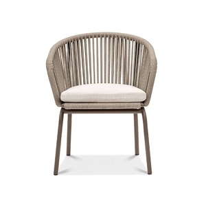 Fauteuil moderne avec coussin en tissu, pieds en bois, dossier imperméable, chaise de salle à manger légère pour appartement, mobilier de maison - Product Image 2