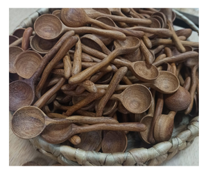 Cuillères à café en bois faites à la main, design unique, style vintage, commande en gros, support de marquage OEM - Product Image 1