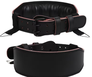 Ceinture de soutien dorsal réglable en cuir avec boucle métallique, antidérapante, protection de base pour l'entraînement musculaire, correction de la posture, fitness - Product Image 6