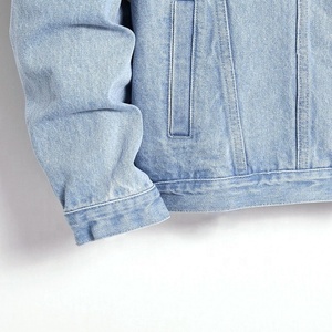 2023 Stylish <b>Men's</b> 100% Cotton Denim <b>Jackets</b> with Fur Decoration Plus Size Regular Fitted <b>Long</b> Sleeves Embroidery Outwear - Product Image 5