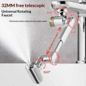 Robinet d'extension rotatif universel avec aérateur et filtre à eau 4 modes, bec de lavabo à bras mécanique pour lavabo - Product Image 6