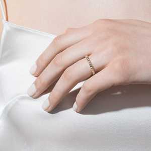 Custom Princess Cut Lab Grown Diamond Wedding Band 14K 18K Solid Gold Bar Setting Full Eternity <b>Stacking</b> Promise <b>Rings</b> Wholesale - Product Image 2