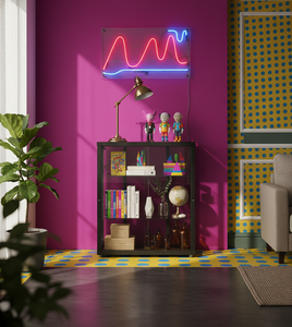 Vitrina Moderna de Vidrio Templado TMG-G379 para Coleccionables y Obras de Arte - Muebles para el Hogar y Uso en Hoteles - Product Image 3