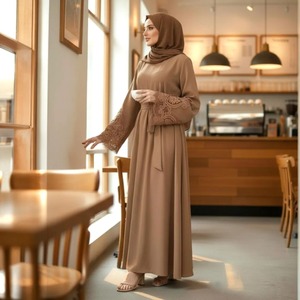 Vente flash : Abaya pour femmes, robe longue musulmane islamique, robe modeste longue avec manches longues pour le Ramadan, l'Aïd et le quotidien - Product Image 4