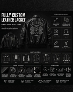 Blouson en cuir personnalisé LEGENDS pour homme, noir, patchwork, style racing, blouson universitaire, marque privée, patch de course, blouson bomber OEM - Product Image 3