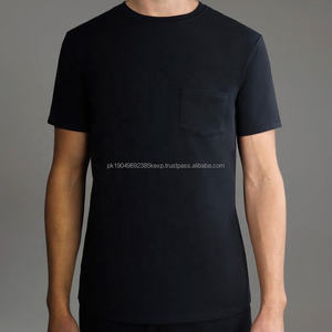 Camisetas Orgánicas de Jersey para Hombre, Camisetas de Algodón de Bambú con Bolsillo, Camisetas Personalizadas para Hombre, Camiseta con Logotipo - Product Image 5