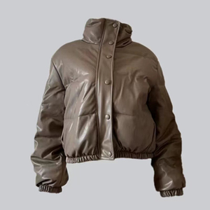 Veste d'hiver 2026 pour femme, grande taille, avec fermeture éclair, manteaux matelassés personnalisés, sweats à capuche brillants, doudoune matelassée pour femme - Product Image 6