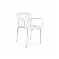 Chaise empilable moderne en plastique pour environnements professionnels intérieurs/extérieurs, écoles, parcs – Durable, écologique, surface facile à nettoyer