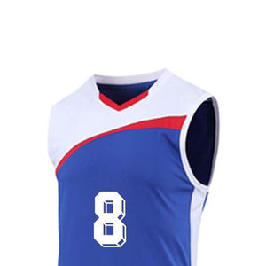 Maillots de volley-ball respirants sur mesure en gros, uniformes sportifs pour adultes avec logos imprimés personnalisés - Product Image 2