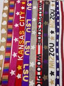 Custom Beaded Purse Strap Adjustable Personalized Bag Strap Clear Stadium Bags Game Day Gift <b>Camera</b> Strap - Product Image 2