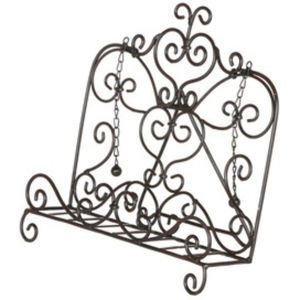 Support de livre en fer forgé au design admirable, couleur noire, pour la décoration de la maison, du bureau ou du salon - Product Image 4