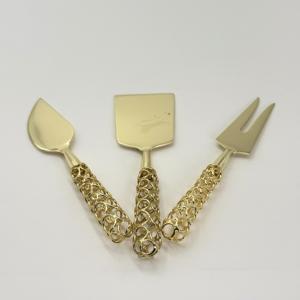 ชุดอุปกรณ์ชีสสแตนเลสสตีลเคลือบทองพร้อมด้ามจับลวดเหล็ก ผลิตโดย R B Overseas คุณภาพสูง ลดราคาสินค้าขายดี - Product Image 5