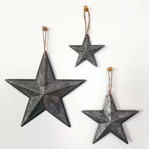 Antique Gold Christmas Metal Star Ornament with Paillette Decoration Christmas <b>Tree</b> Gold Star Decoration - Product Image 3