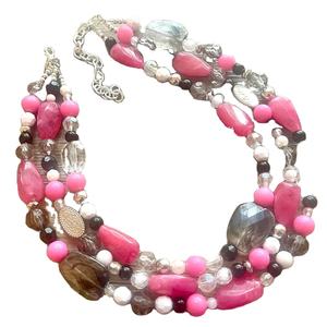 ออกแบบใหม่หลายชั้นชุดเครื่องประดับแฟชั่นเรซิ่นชุดเครื่องประดับคริสตัลลูกปัดเรซิ่นสร้อยคอต่างหูชุด 8200 แฟชั่นเครื่องประดับ - Product Image 1