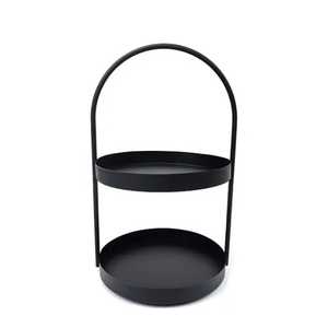 Support à gâteau blanc au design classique, plateau de présentation de desserts, support à cupcakes, décoration simple pour mariage, anniversaire, fête, table de cuisine - Product Image 3