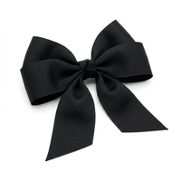 Ruban tissé 100% polyester noir gros-grain 25 mm, 50 mètres, résistant au rétrécissement, pour garniture d'uniformes, colliers pour animaux de compagnie et fabrication de ceintures
