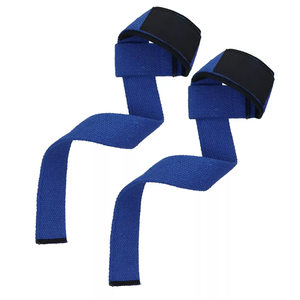 Sangles de levage réglables en coton avec logo personnalisé, support de poignet rembourré durable, sans élasticité, pour la musculation, le soulevé de terre et la force - Product Image 3