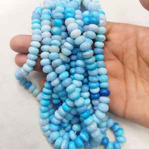 Collier de perles en opale bonbon en forme de rondelle, pierres précieuses arc-en-ciel pour la fabrication de bijoux, vente en gros - Product Image 4