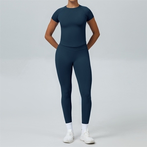 Leggings de Yoga Premium para Mujer, Cintura Media, Diseño a Cuadros, Ecológicos, Tallas Grandes, Cintura Elástica, Secado Rápido, Transpirables, Conjunto de 2 Piezas - Product Image 2