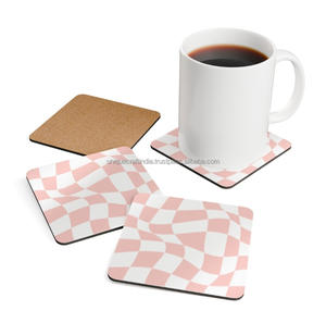 Posavasos de nogal de madera de grado premium Artesanía de estilo clásico Suministros al por mayor Posavasos de corcho de madera - Product Image 4