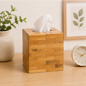 Eco-Friendly Square Tissue Box Cover Modern Minimalist Wooden Napkin Holder For Home Office And Luxury Hotel Bathroom Decor - Product Image 6