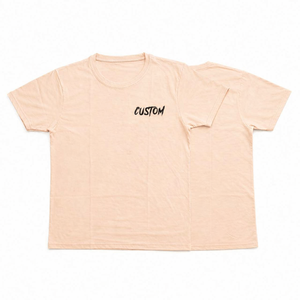WHOLESALE Men Knitted Custom plain beige <b>T</b> <b>Shirt</b> Breathable Cotton Crew Neck Casual Summer Short Sleeve regular fit <b>T</b> <b>shirt</b> - Product Image 1