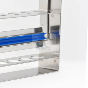 Soporte para Tubos de Ensayo de Acero Inoxidable CLASTY, Color Azul, Autoclavable, Certificado CE Clase I, para Uso en Quirófanos - Product Image 4