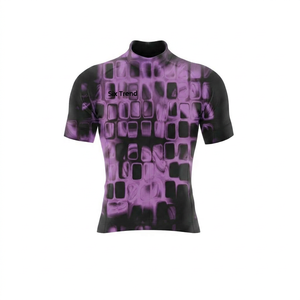 Customized Moisture Wicking Breathable Polyester Road Bike Clothing Small MOQ OEM Sublimated Short Sleeve Team Uniform Front - Product Image 3