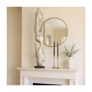 Support de bougie abstrait en argent, 27 cm de haut, décoration d'intérieur durable - Product Image 5