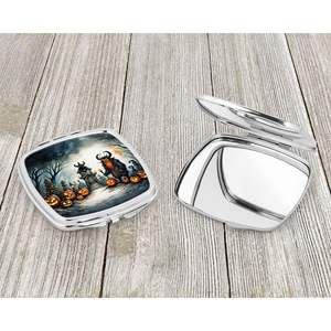 Krampus Christmas Demon Spooky Halloween <b>Compact</b> Travel Makeup <b>Mirror</b> Folding Handheld Design Gift for Women and Girls - Product Image 3