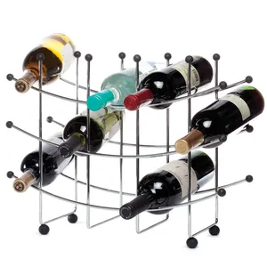 Handmade Bottle Holder Decorative Iron Craft for Hotel ProjectsModern Farmhouse <b>Waterproof</b> Wooden Bar Stools <b>Set</b> of 3 - Product Image 4