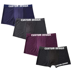 Sous-vêtements en tricot sexy pour hommes de haute qualité, respirants, en pur coton, boxers, impression de logo personnalisée, MOQ 1000, FOB 0,81-1,17 $ - Product Image 2