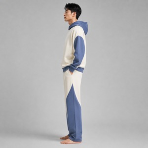 Conjuntos Deportivos de Invierno para Hombre, Corte Ajustado, con Logotipo Personalizado, 100% Algodón, Forro Polar, Ligeros, Transpirables, para Gimnasio, Entrenamiento, Dos Piezas - Product Image 6