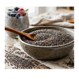 Graines de chia noires et blanches Catarina 99 GOLD DATA, emballées sous vide, superaliment cru riche en fibres, protéines et matières grasses, prêtes à consommer, durée de conservation de 24 mois - Product Image 1