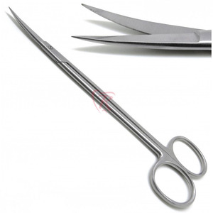 กรรไกรผ่าตัดรุ่น Rootcare Surgical Kelly Scissor ด้ามจับสีทอง คุณภาพระดับมืออาชีพ ได้รับการรับรองมาตรฐาน CE  พร้อมบริการสกรีนโลโก้ ชุดอุปกรณ์ผ่าตัดสำหรับโรงพยาบาล ใช้สำหรับการผ่าตัดทางทันตกรรม - Product Image 1