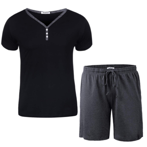 Ensemble de shorts d'été décontractés pour hommes, vente en gros, personnalisable, en coton léger et respirant, avec logo personnalisé - Product Image 4