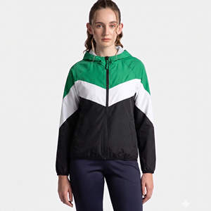 Windbreaker Women Hoodie/High Quality 100% Nylon <b>Lightweight</b> Full Sleeve <b>Ladies</b> hooded/ Windbreaker <b>jacket</b> with lining - Product Image 1
