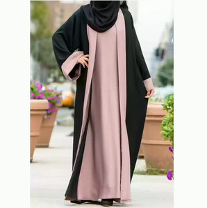 Abayas de Manga Larga, Sencillas y Modestas, de Doble Capa y Transpirables, para Mujeres Musulmanas, Estilo Kaftan, con Logotipo Personalizado - Product Image 5