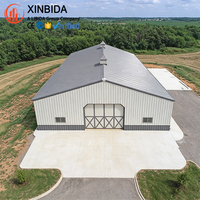 Kits de construction métalliques préfabriqués, hangar agricole en acier, structure de stockage agricole, grand espace ouvert, assemblage rapide
