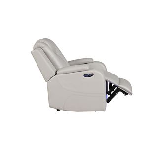 Poltrona Reclinabile in Ecopelle con LED e Funzione di Alimentazione, Finitura Effetto Ghiaccio - Product Image 6