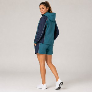 Shorts coupe-vent personnalisés pour femmes en nylon mélangé, color block, légers, avec logo personnalisé, fabricant OEM en gros - Product Image 6