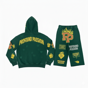 Survêtement homme personnalisé avec logo, sérigraphié, délavé à l'acide, disponible en plusieurs couleurs, à prix compétitif. - Product Image 5