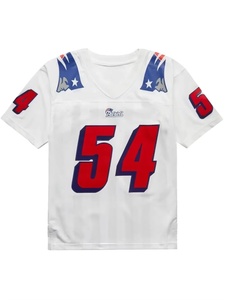 Maillot de football oversize à col en V en maille, coupe courte et ample, respirant, pour tenue d'équipe et sportswear - Product Image 5