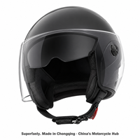 Nouveau casque de moto demi-face Superfasty 758 à double visière, fermeture rapide, matériau PP, pour la conduite urbaine, utilisation toutes saisons