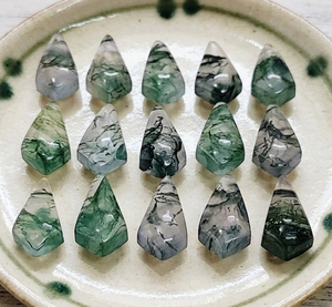 Handmade Natural <b>Green</b> <b>Moss</b> Agate Kite Cabochon Fine Quality Flat Back Garden Gemstone For Wire Wrapping Pendant Boho Statement - Product Image 2