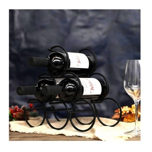 Soporte moderno de metal para botellas de vino a precio de mayorista, organizador de botellas de vino, expositor de botellas de bebidas. - Product Image 3